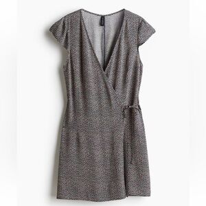 H&M Elegant Black Floral Wrap Dress - NWT